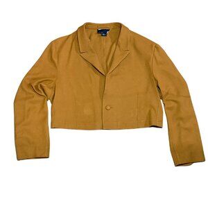 ASOS Design Cropped Lightweight Blazer Camel Brown Color Size 44 R